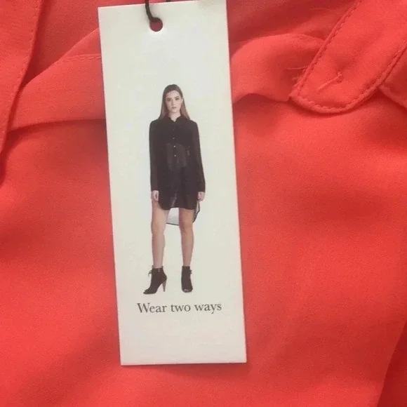 NWOT BCBG Maxzaria Orange Tunic Top Medium